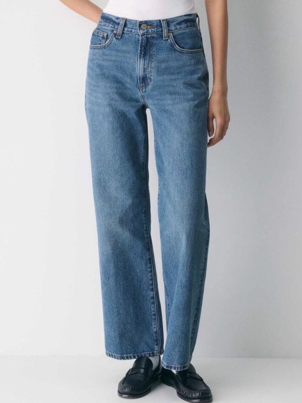 ARITZIA DENIM FORUM The Farrah Hi-Rise Wide Leg Jeans • Size 27 100% Cotton